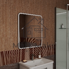 Зеркало Bau Stil 70х80, сенсорная LED подсветка, пластиковый защитный корпус