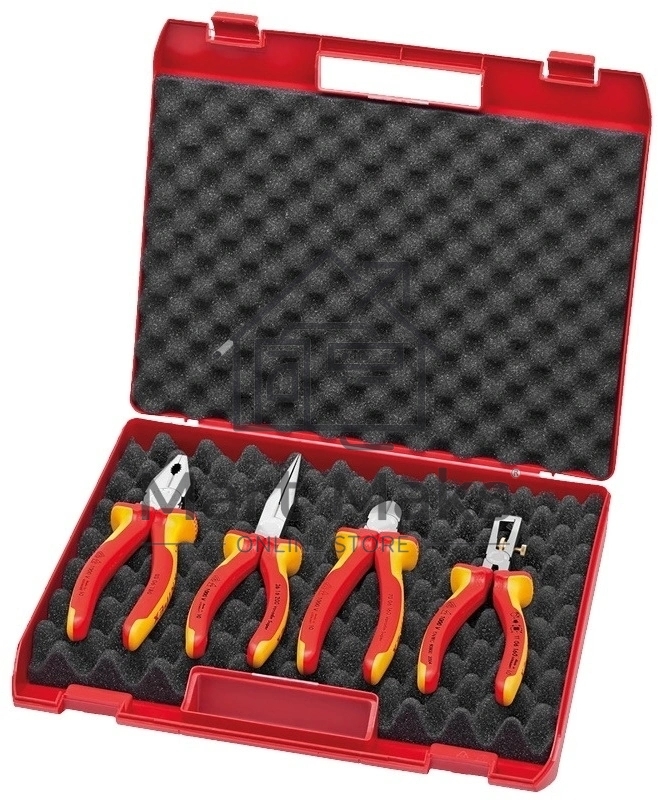 Набор инструментов Knipex KN-002015 4 предмета диэлектр.покр. (жесткий кейс)