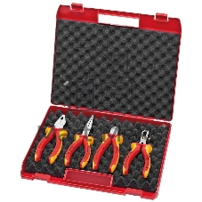 Набор инструментов Knipex KN-002015 4 предмета диэлектр.покр. (жесткий кейс)