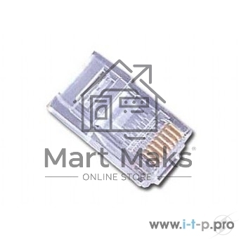 Вилка RJ-45 (8P8C) PLUG3UP6/10 универсальная кат.5e, контакты 6 микродюймов