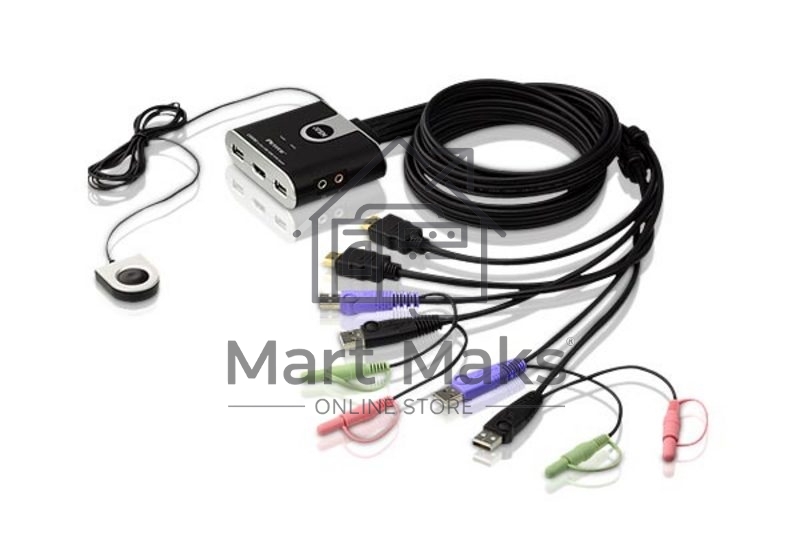 Переключатель ATEN CS692(-AT/B) переключатель PETITE 2 PORT USB2.0 HDMI KVM SWITCH.
