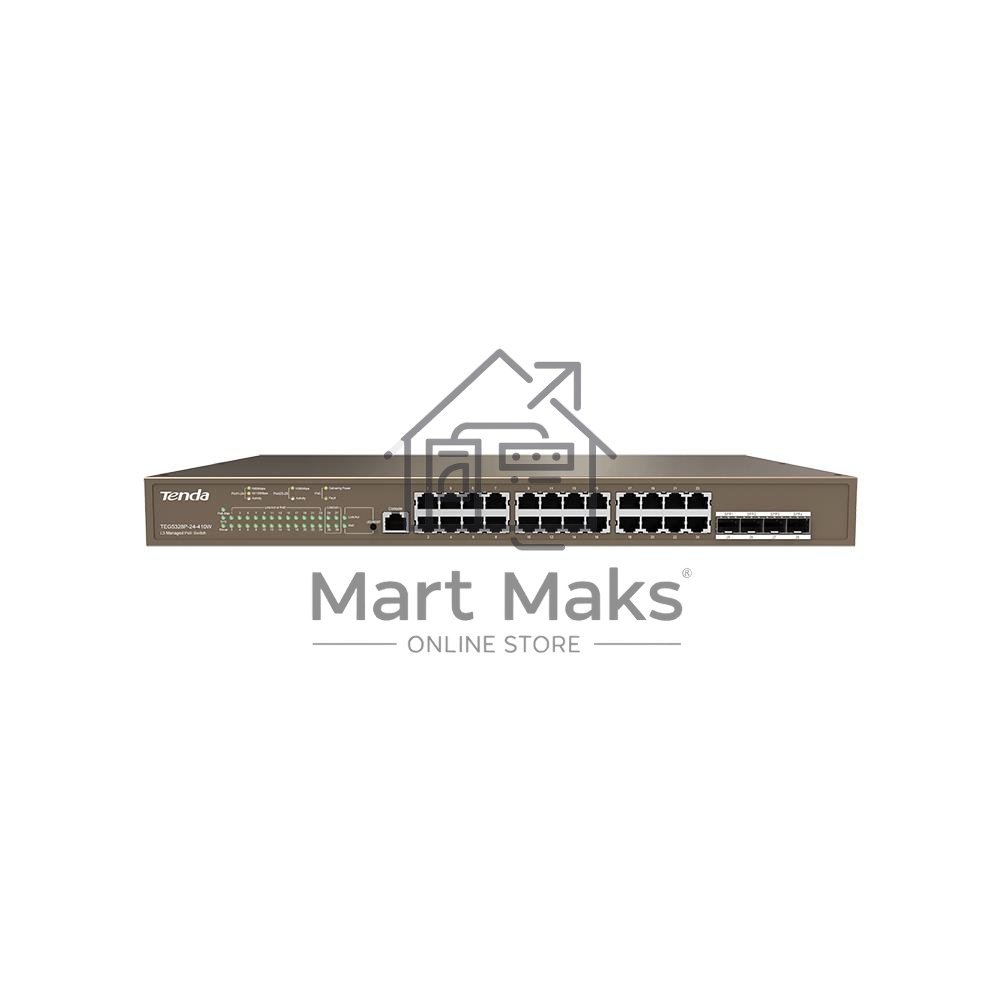 Коммутатор TENDA TEG5328P-24-410W 24PORT 1000M POE 4SFP