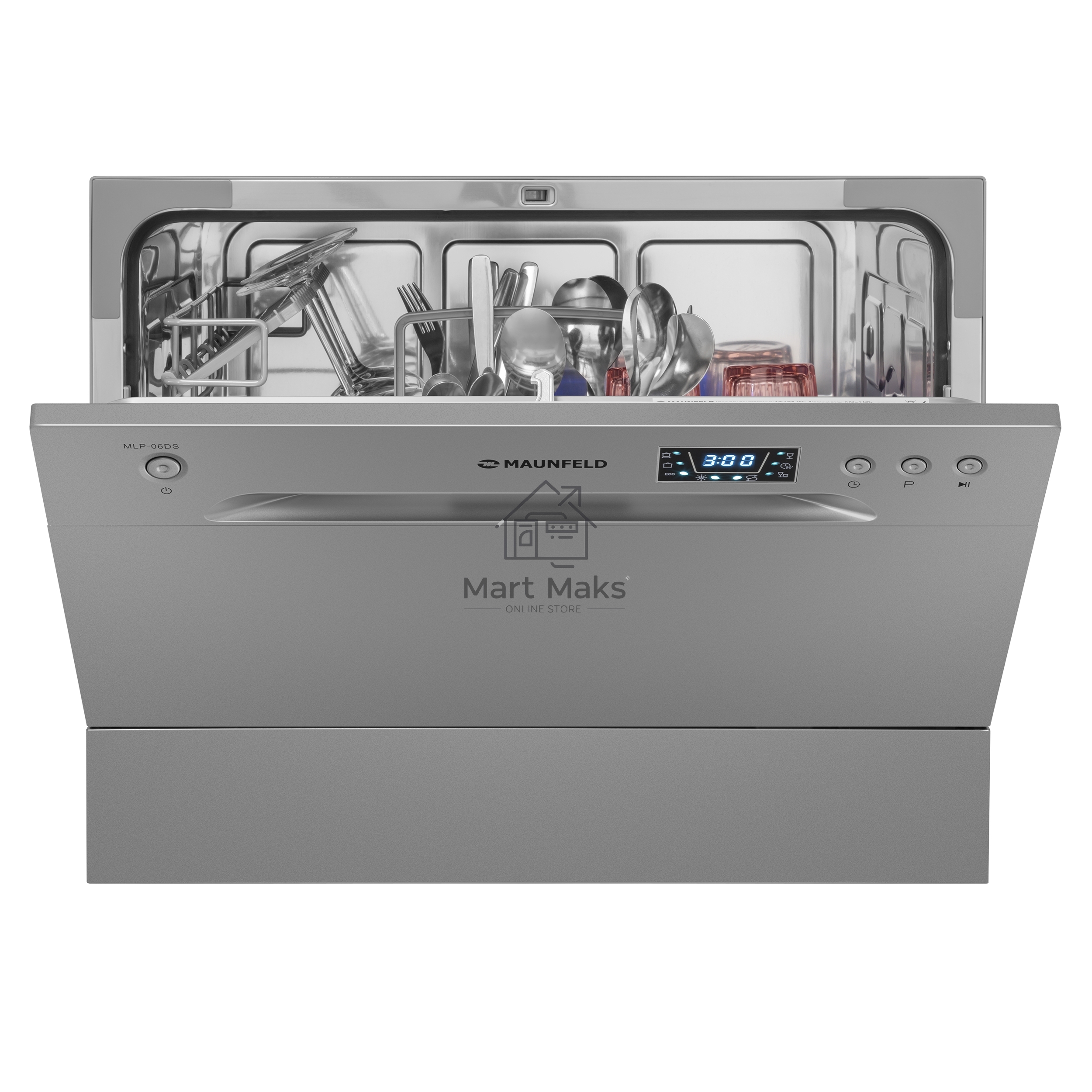 Посудомоечная машина Maunfeld MLP-06DS, серый, 55 см, 6 компл., 49 дБ, класс A+