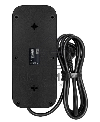 Сетевой фильтр Powercom SP-08 USB03AB 1,8 m 1.8м (8 розеток) черный (коробка)
