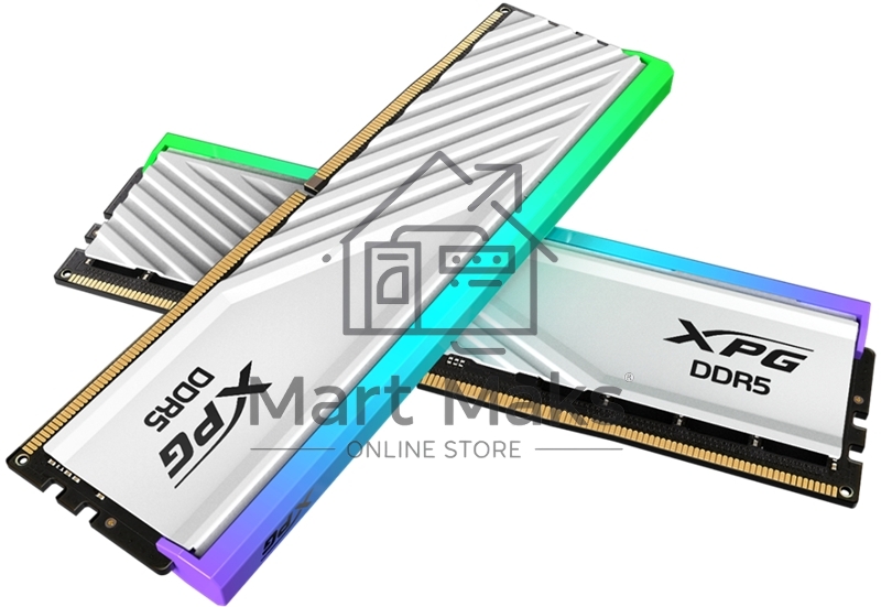 Оперативная память XPG Lancer Blade, DDR5, 32GB (2x16GB), 6000MHz, CL30, DIMM, с радиаторами, RGB, белый