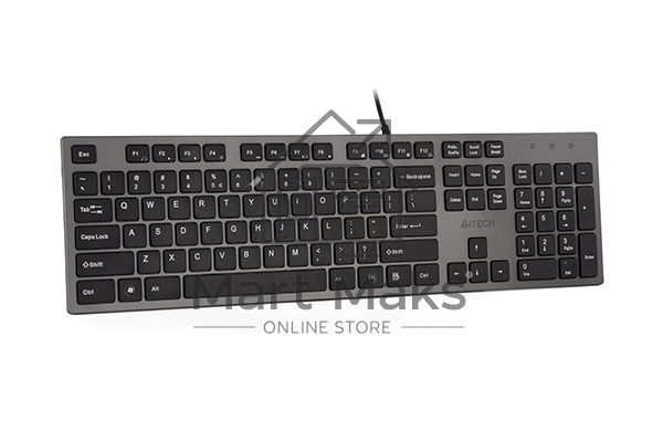 Клавиатура A4Tech KV-300H проводная, USB Type-A, серый