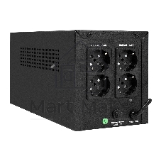 Источник бесперебойного питания ExeGate SpecialPro Smart LLB-1000.LCD.AVR.4SH (1000VA/700W, LCD, AVR, 4*Schuko, батарея 12V 7.2Ah - 2 шт., металлический корпус, Black)