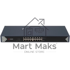 Коммутатор Hikvision DS-3E0516-E(C), 16×1 Гбит/с, неуправляемый