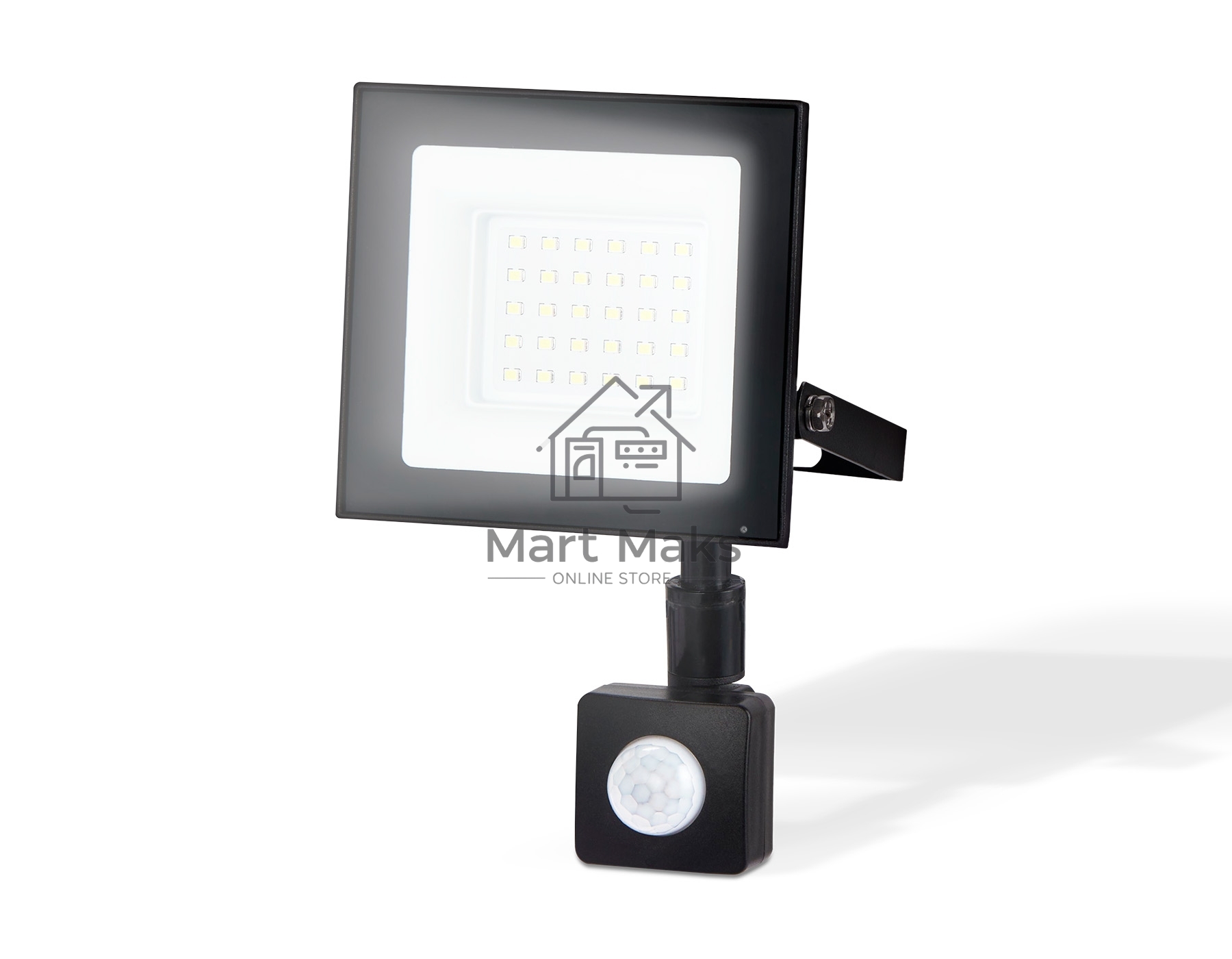Прожектор светодиодный с датчиком движения Ambrella light ST8113 BK черный IP65 LED 6500K 30W 134*116*26