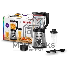 Блендер стационарный Bosch MMB6384M черный/нержавеющая сталь, 1200 Вт, 3 скорости