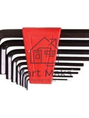 Набор ключей Matrix имбусовых hex 2.0–12мм crv 9 шт, оксидированные