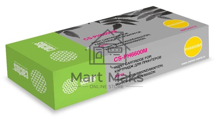 Картридж лазерный Cactus CS-PH6600М (106R02234) пурпурный (6000стр.) для Xerox Phaser 6600 /WorkCentre 6605
