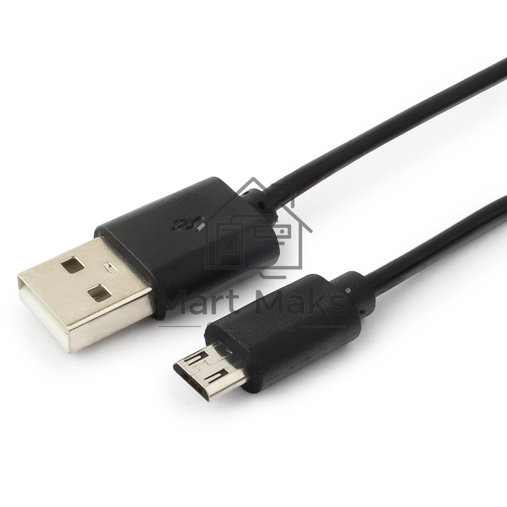 Кабель Cablexpert USB 2.0 Pro, AM/microBM 5P, 1.8м, витой, черный, пакет (CC-mUSB2C-AMBM-6)