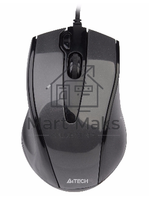 Мышь проводная A4Tech N-500F серый глянец/черный, 1200 dpi, USB, кнопки - 4