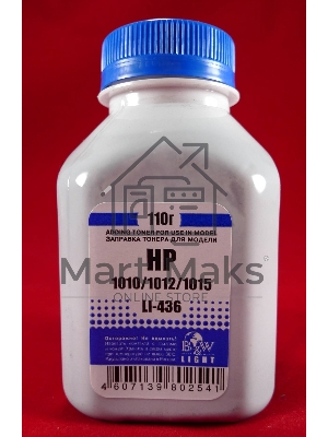Тонер HP LJ 1010/1012/1015/1018/1020 (фл.100г.) B&W Light фас Ро