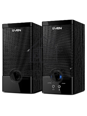 Колонки Sven SPS-603 черный USB-порт ПК, ноутбука или адаптер 5V DC
