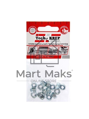 Гайка самоконтрящаяся М6 цинк. DIN 985 (уп.16шт) пакет Tech-Krep 103031 Гайка самоконтрящаяся М6 цинк. DIN 985 (уп.16шт) пакет Tech-Krep 103031
