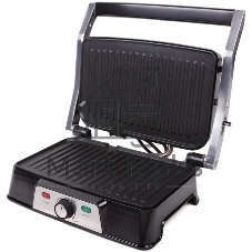 Гриль-пресс электрический Endever Grillmaster 220, серебристый/черный