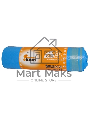 Мешки для мусора Рыжий кот 35л (20шт./рул.) с завязками, ПНД