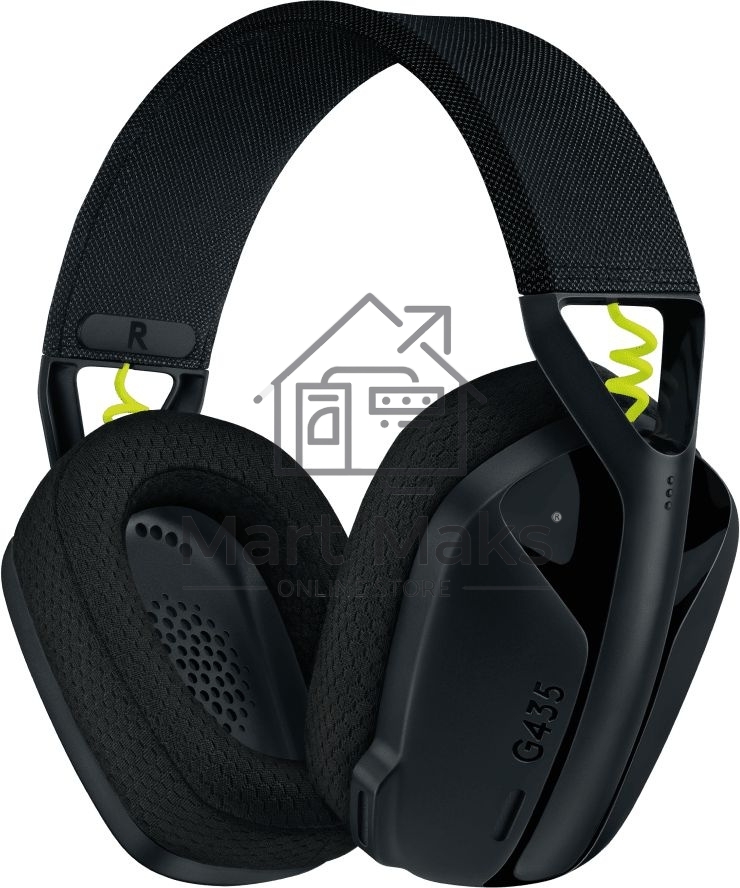 Наушники с микрофоном Logitech G435 черный/желтый накладные Radio оголовье (981-001050)