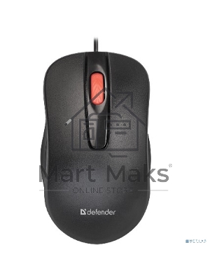 Мышь проводная Defender Point MM-756 черный, 1000 dpi, USB, кнопки - 3
