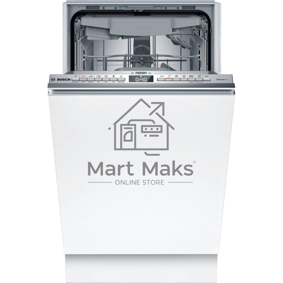 Встраиваемая посудомоечная машина Bosch SPV4HMX10E, серебристый, 44.8 см, 10 компл., 44 дБ, класс A++