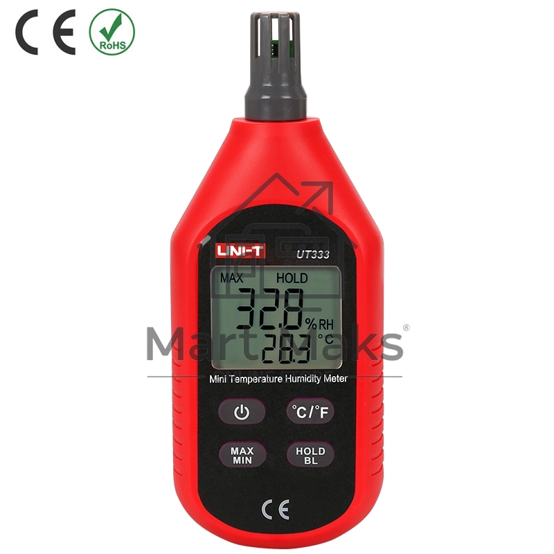 Измеритель температуры и влажности UT333, -10 ~ 60C, 0 ~ 100%