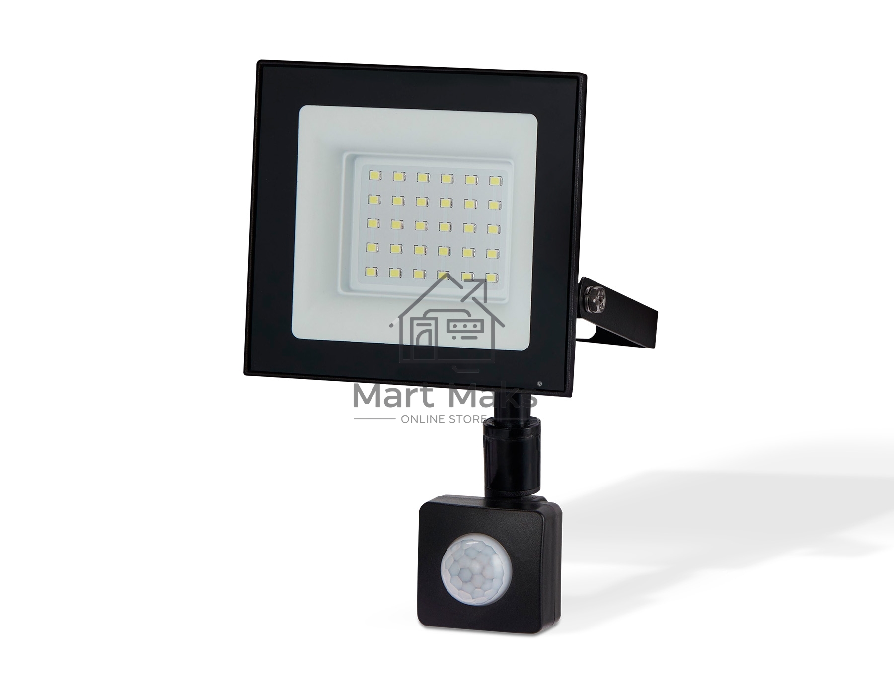 Прожектор светодиодный с датчиком движения Ambrella light ST8113 BK черный IP65 LED 6500K 30W 134*116*26