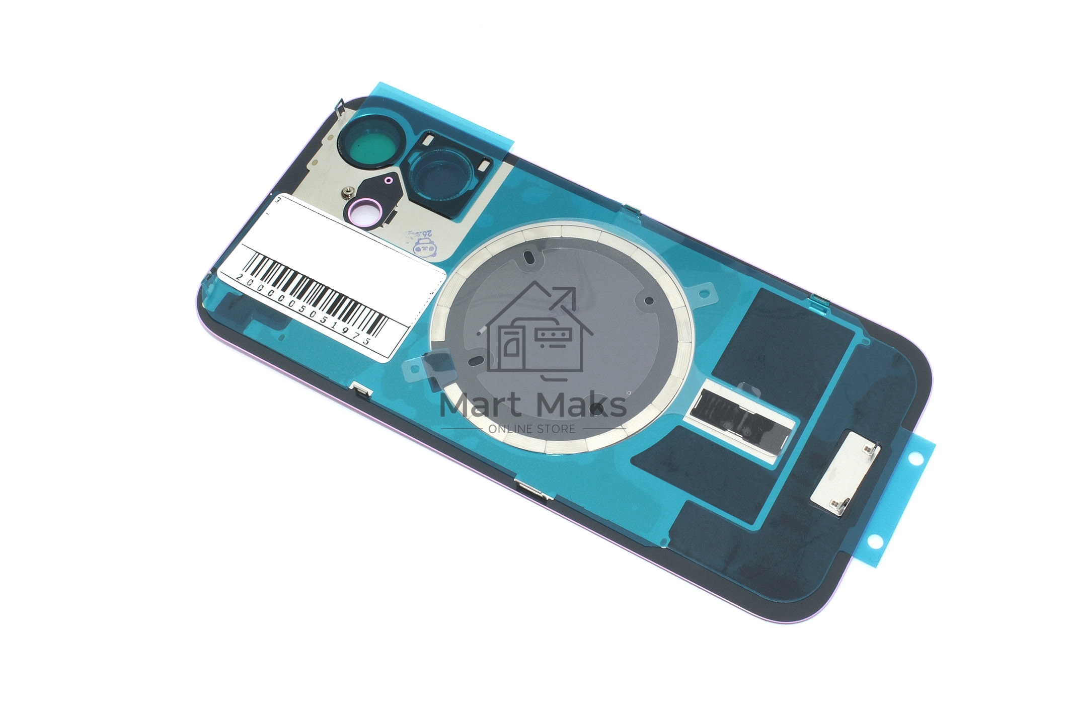 Задняя крышка (стекло) для iPhone 16 (A3287) в сборе со стеклом камеры розовая