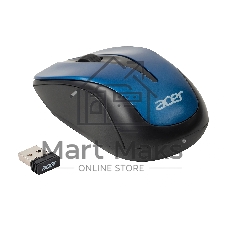 Мышь беспроводная Acer OMR132 синий/черный, 1000 dpi, радиоканал, USB, кнопки - 3