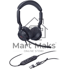 Гарнитура Yealink UH44 Dual UC чёрный, проводная, USB