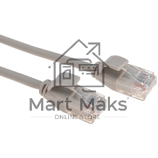 Патч-корд U/UTP Rexant cat.6a (10G), RJ45-RJ45, неэкранированный, 28AWG, LSZH, серый, 1 м