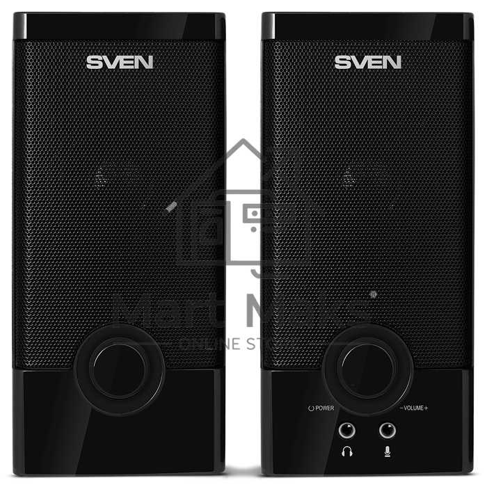 Колонки Sven SPS-603 черный USB-порт ПК, ноутбука или адаптер 5V DC