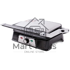 Гриль-пресс электрический Endever Grillmaster 220, серебристый/черный