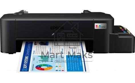 Принтер струйный Epson L121 (C11CD76414), A4, цветной, печ. до 9 стр/мин. (ч/б) до 4.8 стр/мин. (цвет), 720 x 720 dpi, USB