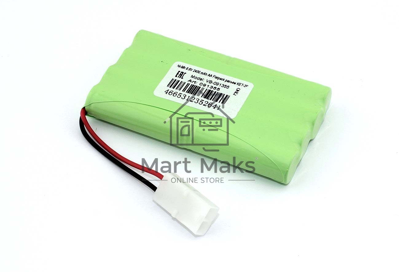 Аккумулятор Ni-Mh 9.6V 2400 mAh AA Flatpack разъем KET-2P