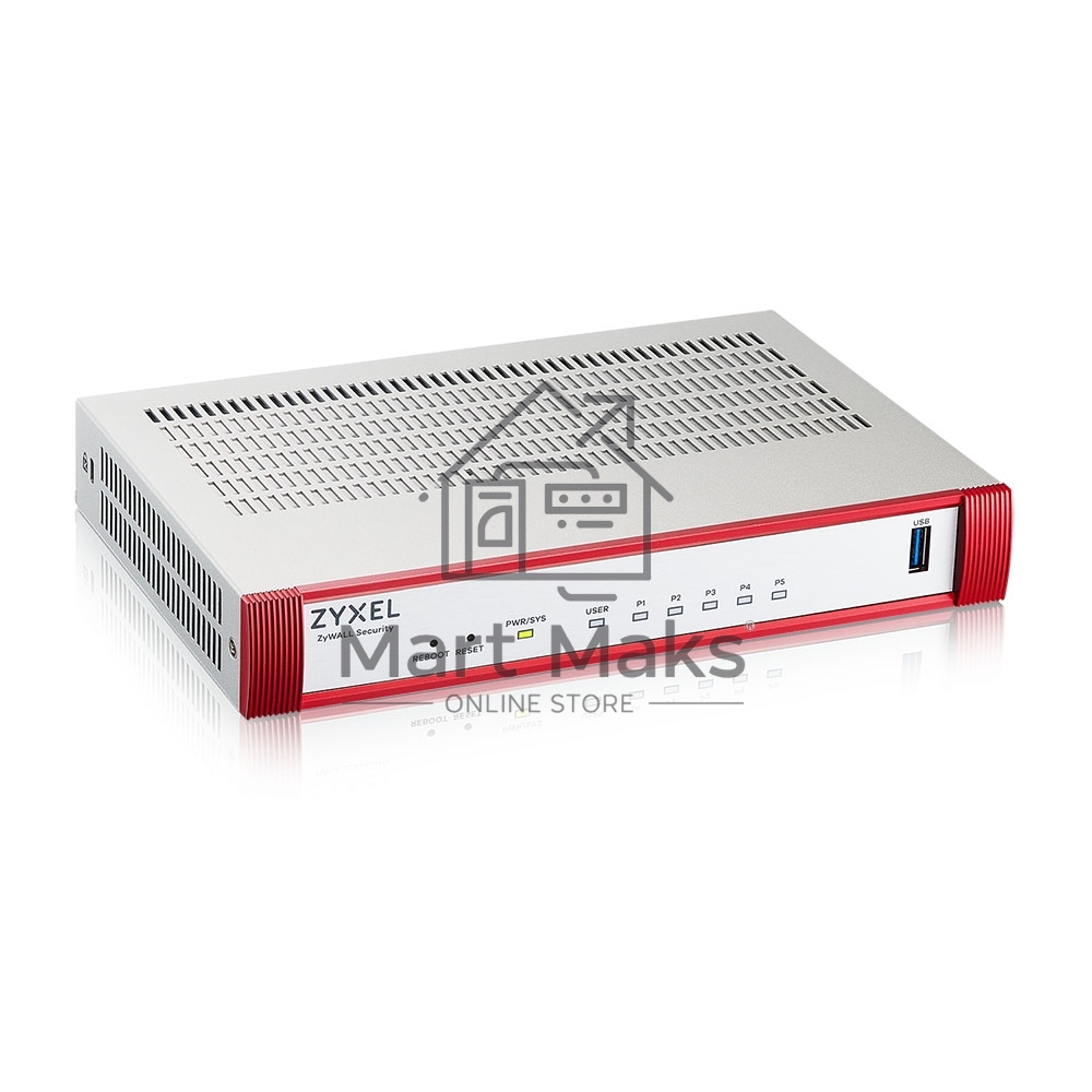 Межсетевой экран Zyxel USG FLEX 50H с подпиской Gold на 1 год (AV, CF, IDP/DPI, Sandboxing, SecuReporter), 5xRJ-45: 1G (LAN/WAN), 1xUSB3.0 **