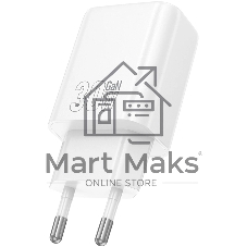 Сетевое зарядное устройство Hoco N63 Gentle 30W 3A (PD+QC) белый