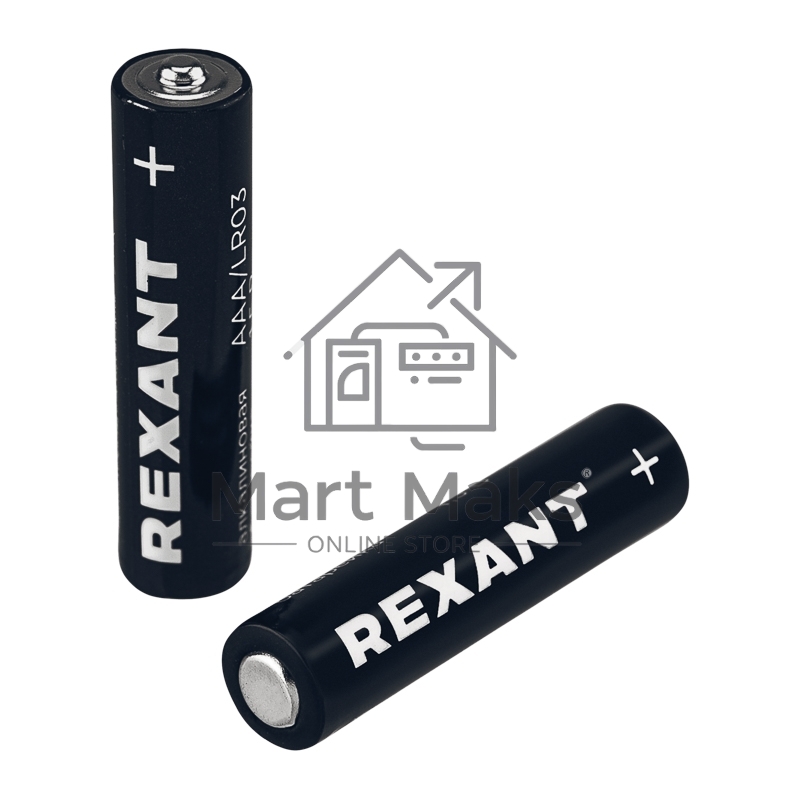 Батарейка алкалиновая Rexant AAA/LR03 мизинчиковая 1,5В блистер 12 шт.