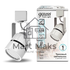 Светильник Gauss трековый цилиндр 12W 950lm 4000K 180-220V IP20 55x190мм белый LED 1/40