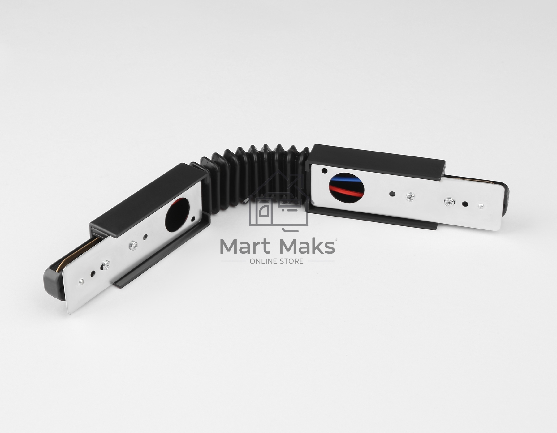 GL7176 BK черный матовый коннектор гибкий для однофазного шинопровода Standard 220V NEW 285*35*20
