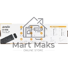 Комплект клавиатура+мышь A4Tech KR-3330 проводной, USB, 1200 DPI, чёрный