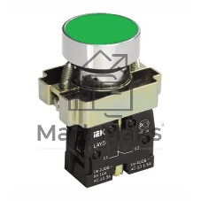 Кнопка LAY5-BA31 без подсветки зел. 1з IEK BBT60-BA-K06