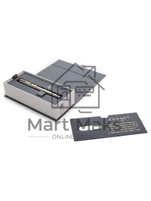 Ручка перьевая Parker Sonnet Core F527 (1931504) Stainless Steel GT перо сталь нержавеющая/позолота F подар.кор.