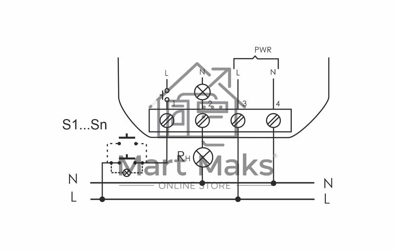 Реле импульсное BIS-402 (для установки в монтажную коробку 230В 8А 1Z IP40) F&F EA01.005.002