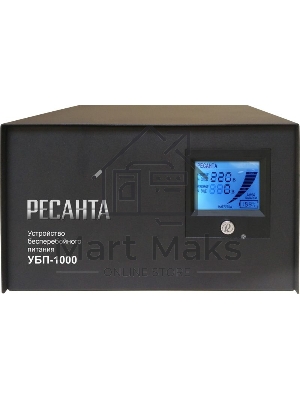 Устройство бесперебойного питания Ресанта УБП-10001000 ВА. 800 Вт. 140-260 В. 1 розетка