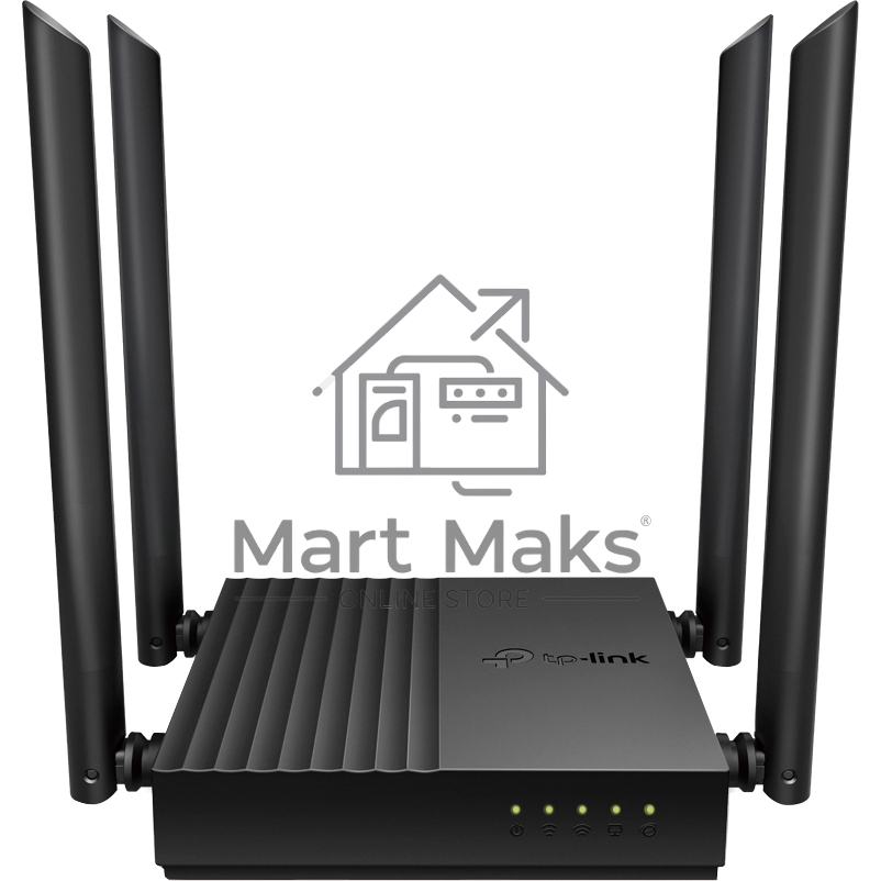 Роутер TP-Link Archer A64 AC1300 Wi-Fi роутер с MU-MIMO. RouterSPEED: 400 Mbps at 2.4GHz + 867Mbps at 5GHz SPEC: 4×Antennas, 1×Gigabit WAN Port + 4×Gigabit LAN Ports FEATURE: Tether App, WPA3, Access Point Mode, IPv6 Supported, IPTV, Beamforming, Smart Co