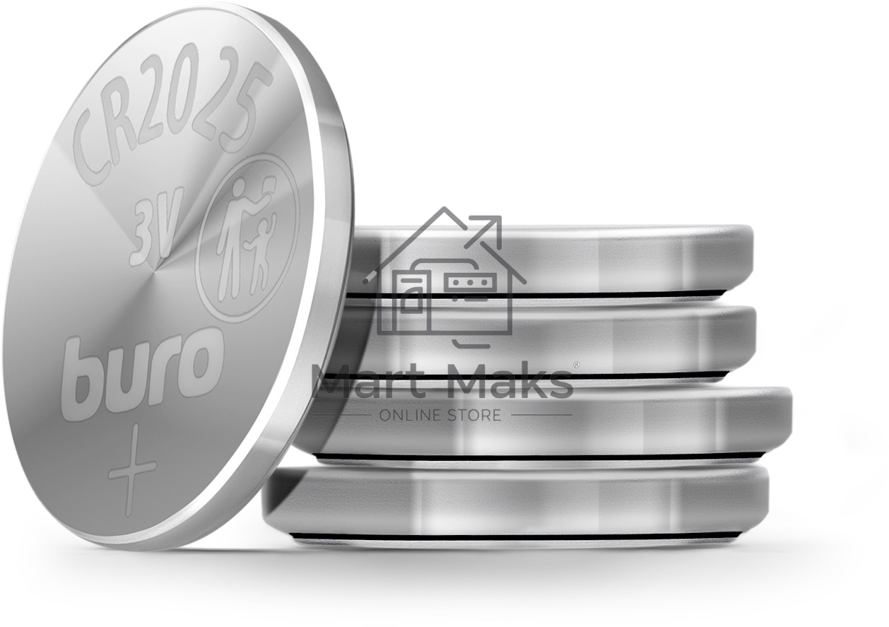 Батарея Buro Lithium CR2025 (1шт) блистер, 3 В