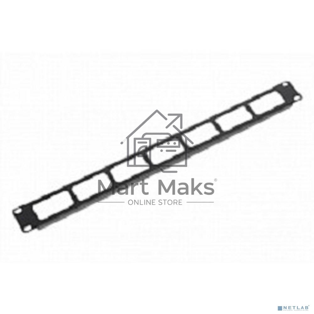 Кабельный органайзер Горизонтальный ЦМО ГКО-О-1-9005 односторонний окна 1U шир.:19
