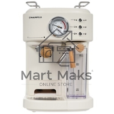 Кофеварка рожковая Maunfeld MF-737BG PRO бежевый, исп. кофе - молотый, 1.5 л, 1250 Вт, 15 бар